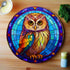 Millie The Little Owl Circular Glass Suncatcher Worktop Saver